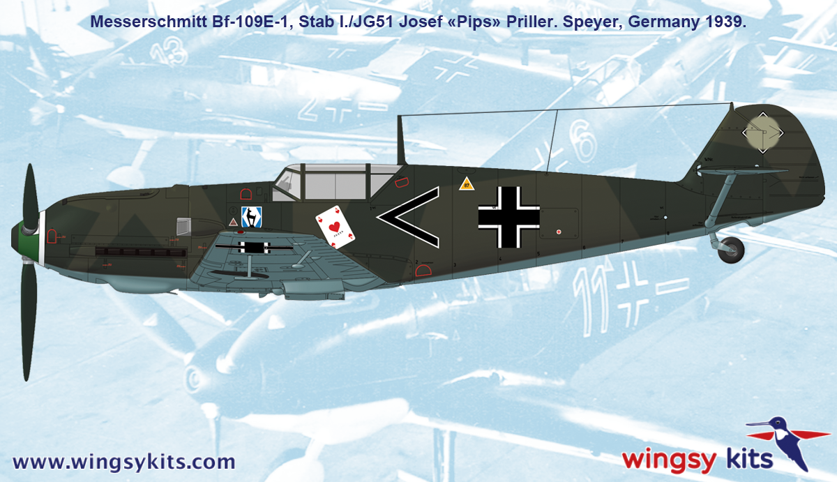 Wingsy Kits D5-07 German WWII Fighter MESSERSCHMITT Bf 109 E-1 1/48 – Bild 13