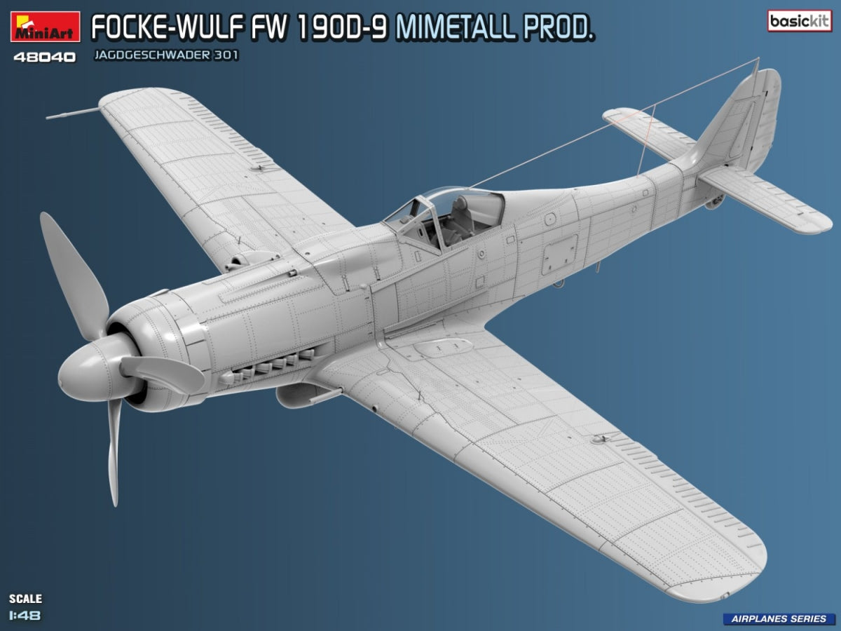 MiniArt 48040 FOCKE-WULF FW 190D-9. MIMETALL PROD. JAGDGESCHWADER 301. BASIC KIT 1/48