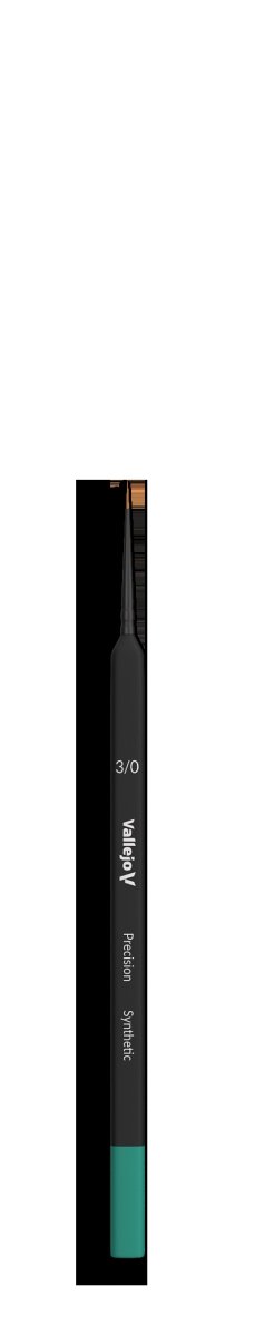 VALLEJO B03030 - Brush - Precision - Round Synthetic Brush, Triangular Handle No. 3/0 – image 2