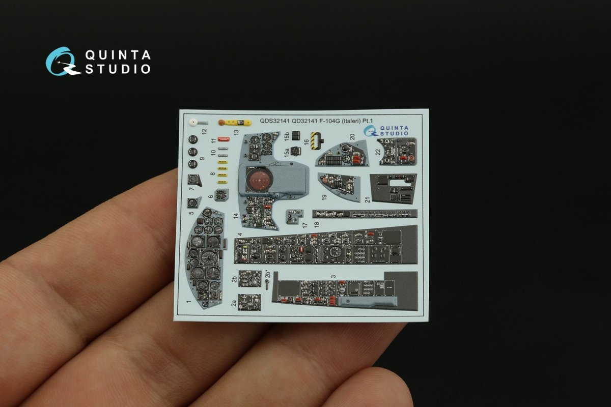 Quinta Studio QDS-32141 F-104G 3D-Printed &amp;amp; colored Interior on decal paper (Italeri) (small version) 1/32 – obrázek 4