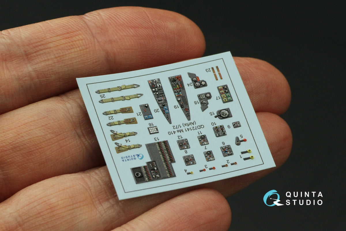 Quinta Studio QD72141 Me 410 3D-Printed colored Interior on decal paper (Airfix) 1/72 – image 4