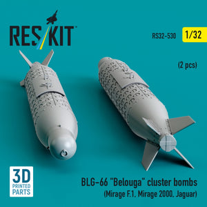 RESKIT RS32-0530 BLG-66 &amp;quot;Belouga&amp;quot; cluster bombs (2 pcs) (3D Printed) 1/32 – image 2