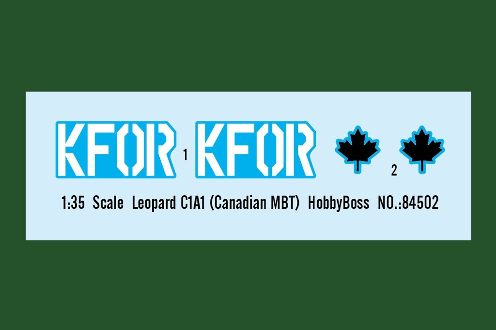 Hobby Boss 84502 Leopard C1A1 (Canadian MBT) 1/35 – obrázek 4