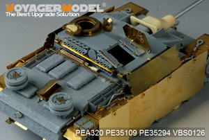 Voyager Model PEA320 WWII German StuG.III Ausf.G Final version Pivot-Mounting Swinging Type Hull Side Armor Skirts (For DRAGON) 1/35 – obrázek 3