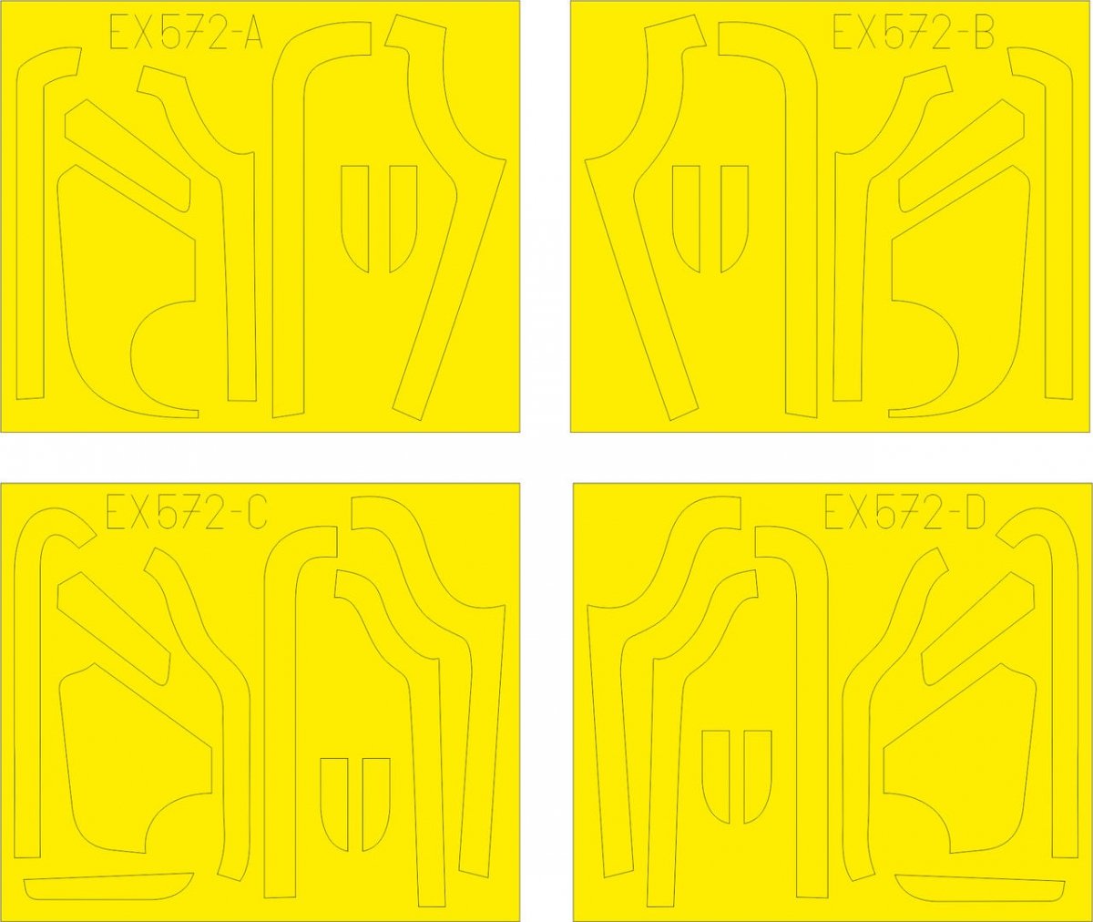 Eduard EX572 B-17G antiglare panels (VE production) MONOGRAM, REVELL 1/48