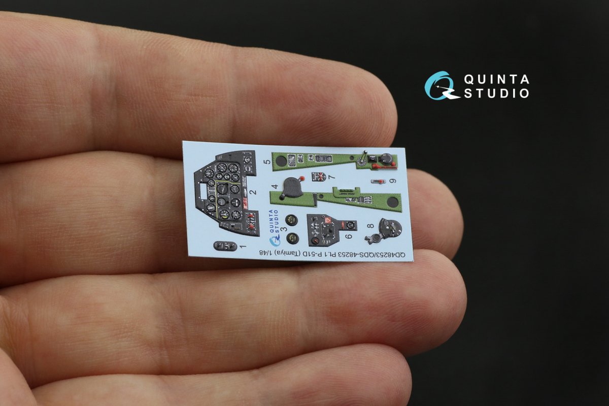 Quinta Studio QD48253 P-51D 3D-Printed &amp;amp; colored Interior on decal paper (Tamiya) 1/48 – Bild 9