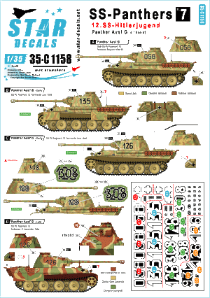 Star Decals 35-C1158 SS-Panthers #7 1/35