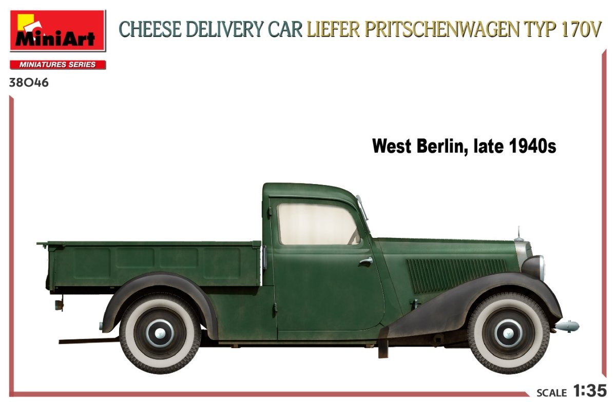 MiniArt 38046 CHEESE DELIVERY CAR LIEFER PRITSCHENWAGEN TYP 170V 1/35 – image 5