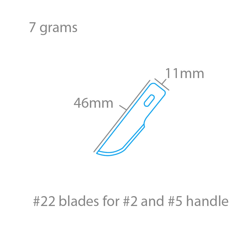 Modelcraft PKN2722 #22 Grandes lames de sculpture incurvées x 5 Pour manches n° 2 ou n° 5 – image 2