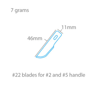 Modelcraft PKN2722 #22 Grandes lames de sculpture incurvées x 5 Pour manches n° 2 ou n° 5 – image 2