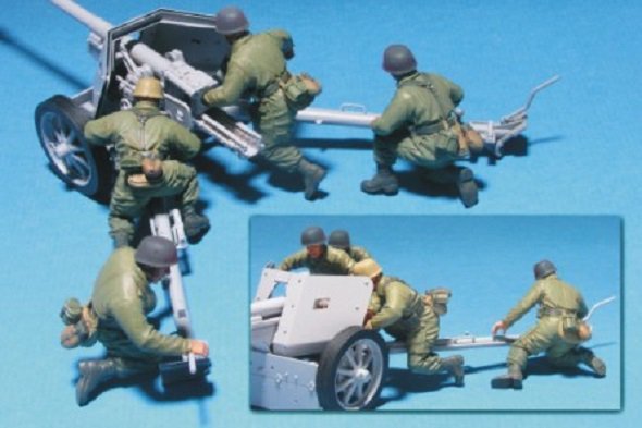 Hobby Fan HF561 GERMAN PAK40 PARATROOPERS GUNNER-4 FIGURES