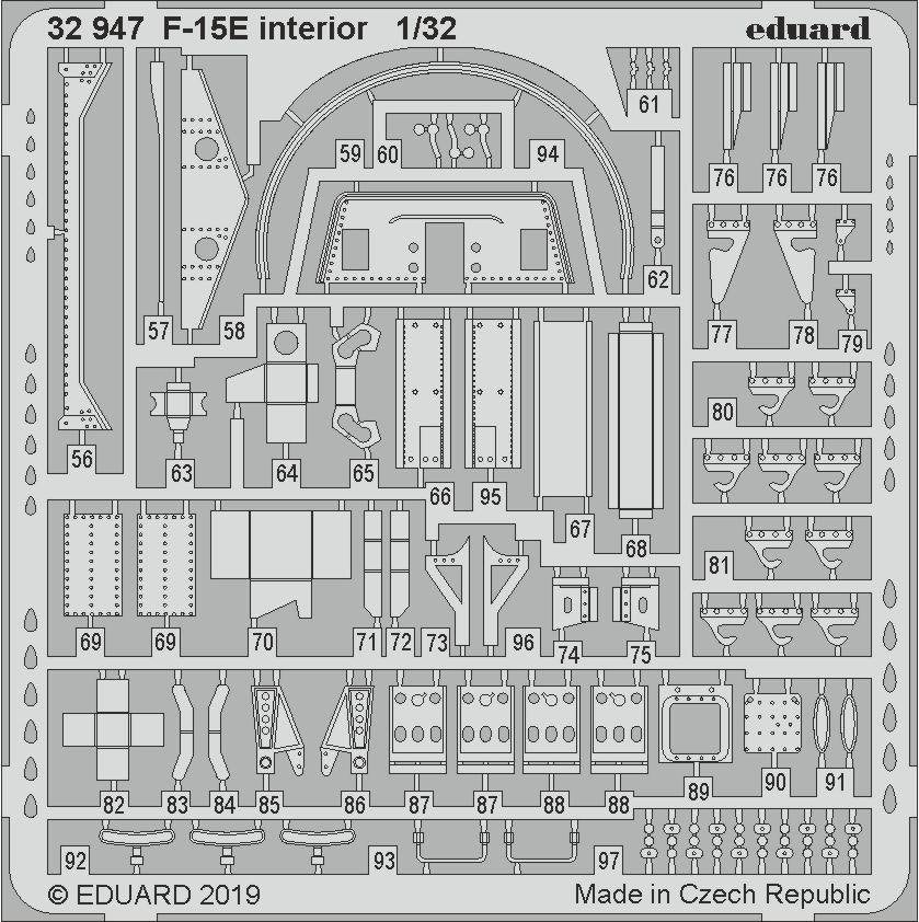 Eduard 32947 F-15E interior 1/32 TAMIYA – image 3