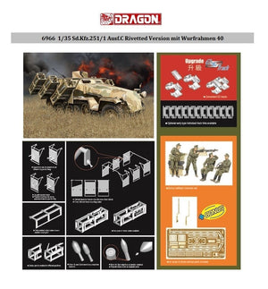 Dragon 6966 Sd.Kfz.251/1 Ausf.C Rivetted Version with Wurfrahmen 40 1/35 – image 2