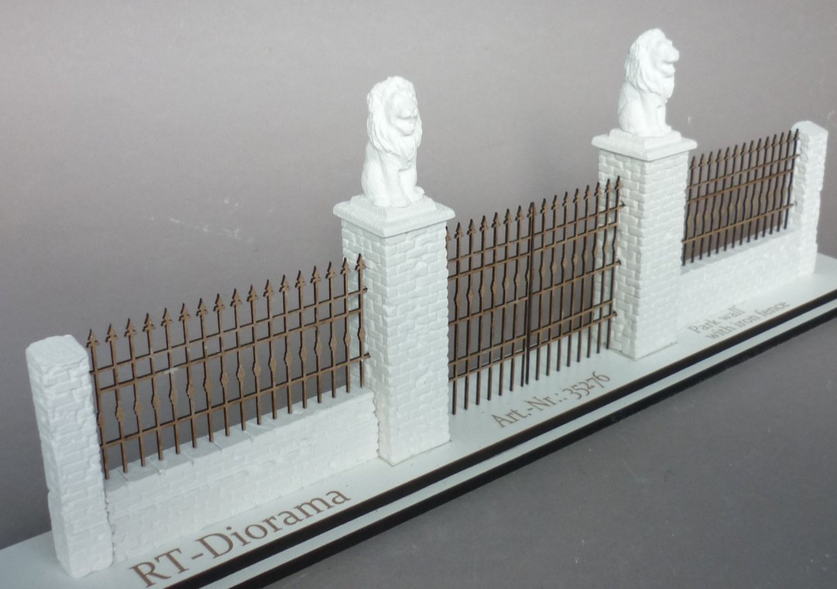 RT-Diorama 35276 Park wall with Fence 1/35 – obrázek 4