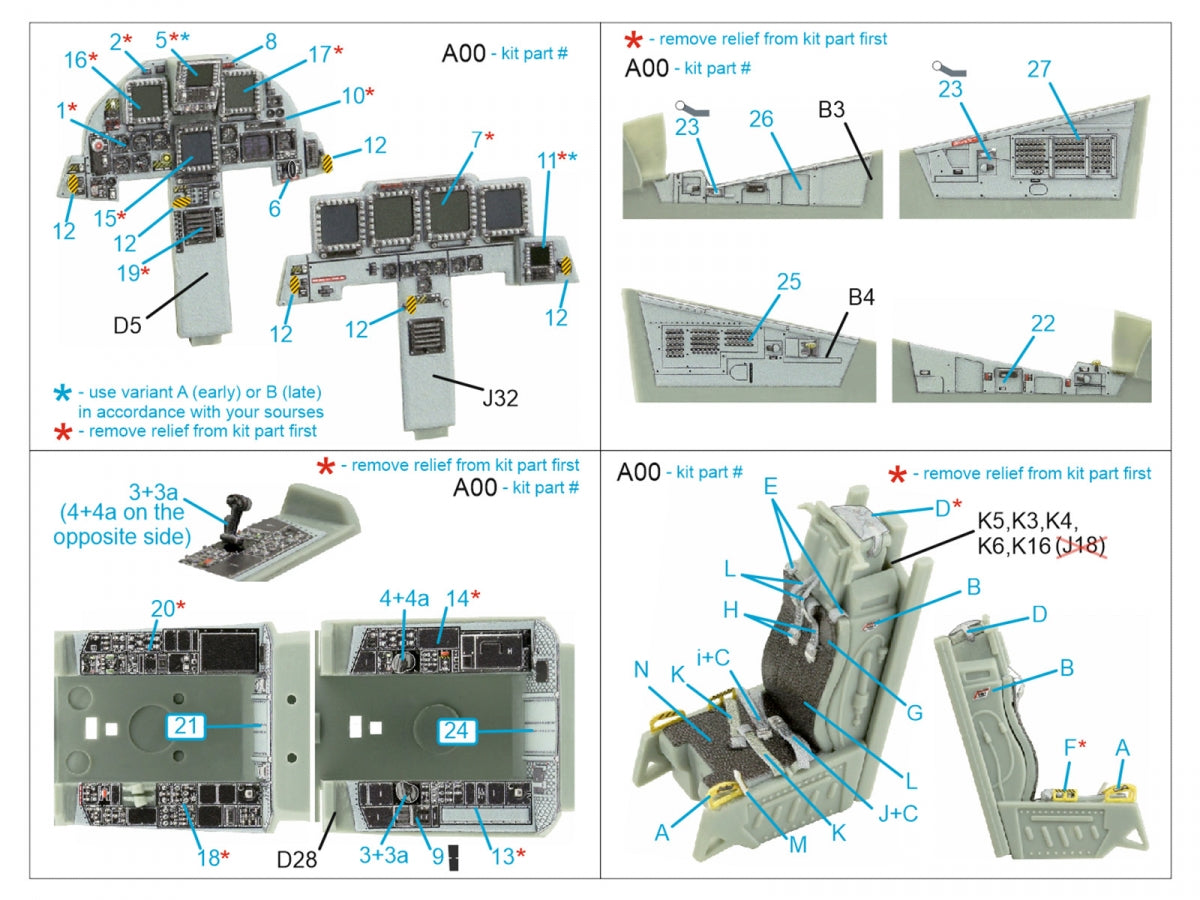 Quinta Studio QD48426 F-15E 3D-Printed colored Interior on decal paper (Academy) 1/48 – image 2