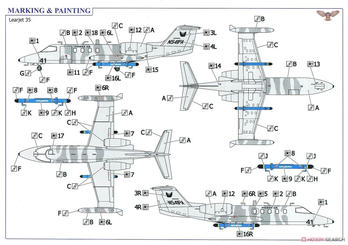 Sova 72019 Learjet-35 Phoenix Air 1/72 – image 4