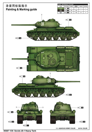 Trumpeter 05587 Soviet JS-1 Heavy Tank – imagen 3
