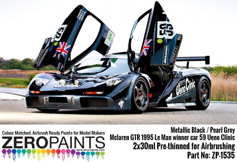 Zero Paints ZP-1535 Mclaren GTR 1995 Le Man Winner Car 59 Ueno Clinic Paint Set 2x30ml – image 2