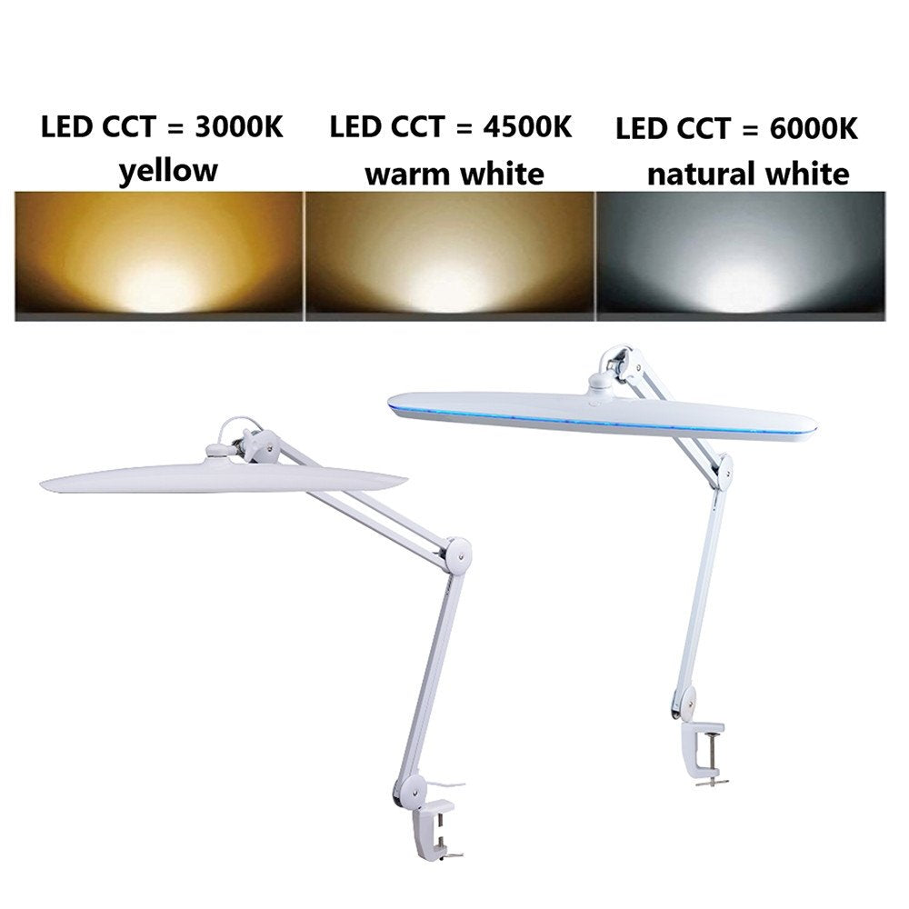 Ledowa lampa na biurko 20W Energooszczędna bezcieniowa Biała / Led desk lamp 20W energy saving shadowless White (9503)