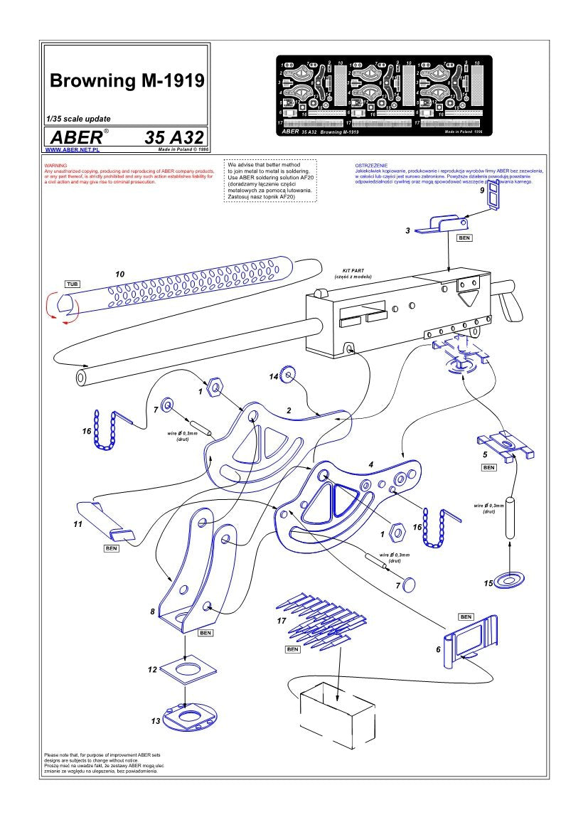 Aber 35A032 Browning M-1919 1/35 – imagen 4