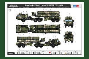 Hobby Boss 85517 Russian BAZ-64022 with 5P85TE2 TEL S-400 1/35 – zdjęcie 6