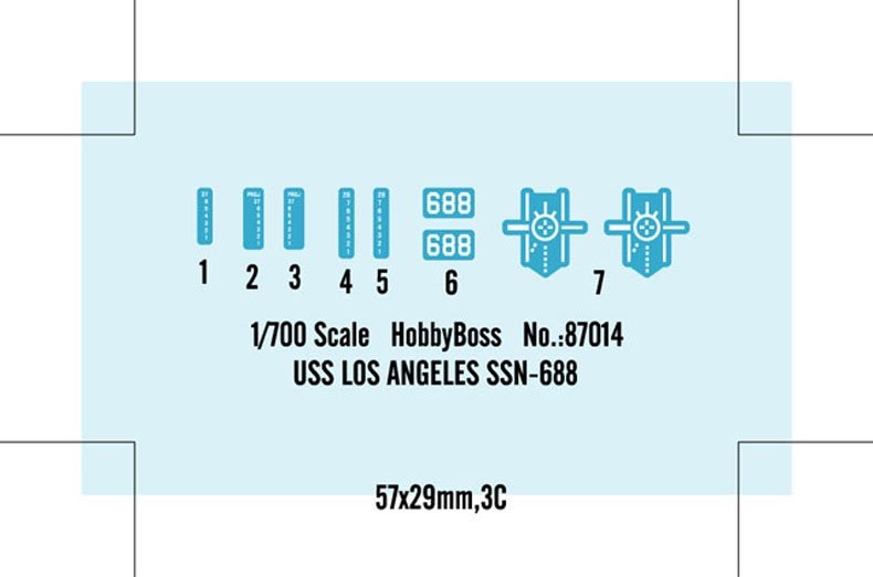 Hobby Boss 87014 USS Los Angeles SSN-688 1/700 – Bild 2