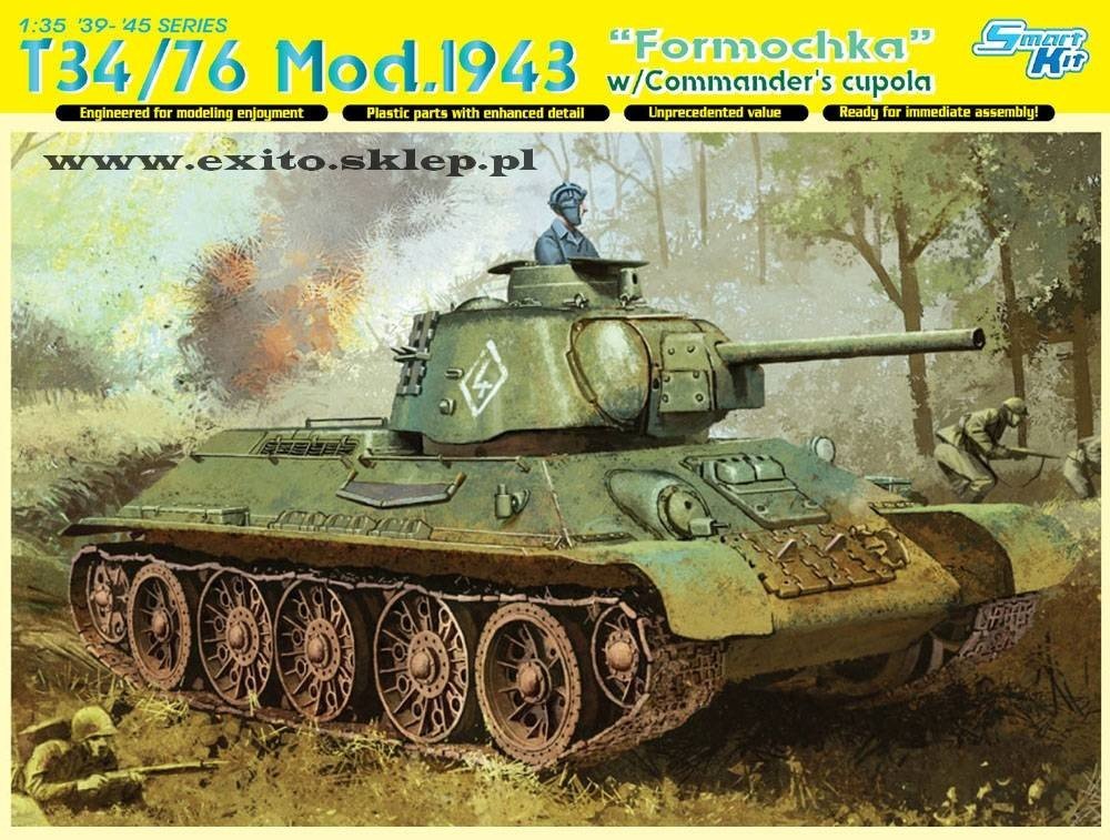 Dragon 6603 T34/76 Mod.1943 Formochka avec coupole du commandant (1/35)