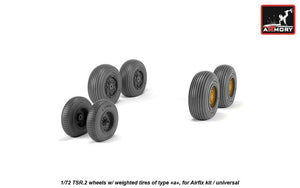 Armory Models AW72414 BAC TSR.2 wheels w/ weighted tires, type “a” (DL) 1/72 – obrázek 4