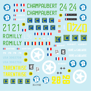 Star Decals 35-C1102 French Shermans # 1 1/35 – zdjęcie 3