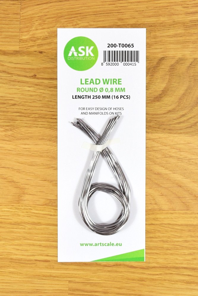 ASK T0065 Lead Wire - Round Ø 0.8 mm x 250 mm (16 pcs)