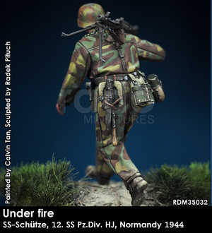 RADO Miniatures RDM35032 Under fire. W-SS MG Schütze, 12. SS-Pz.Div. HJ, Normandy 1944 1/35 – Bild 5