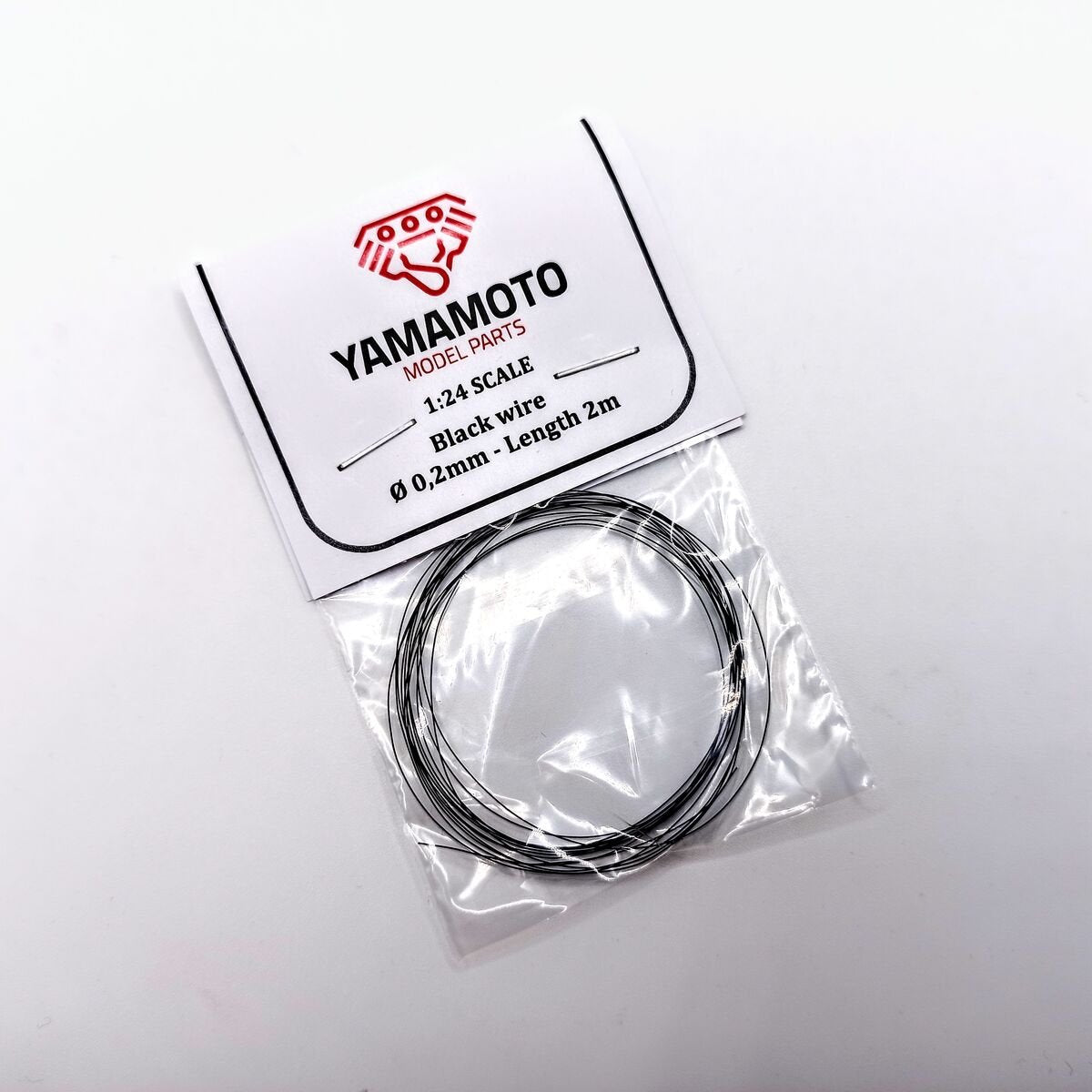 Yamamoto Model Parts YMPTUN73 Black wire 0.2mm 2m 1/24