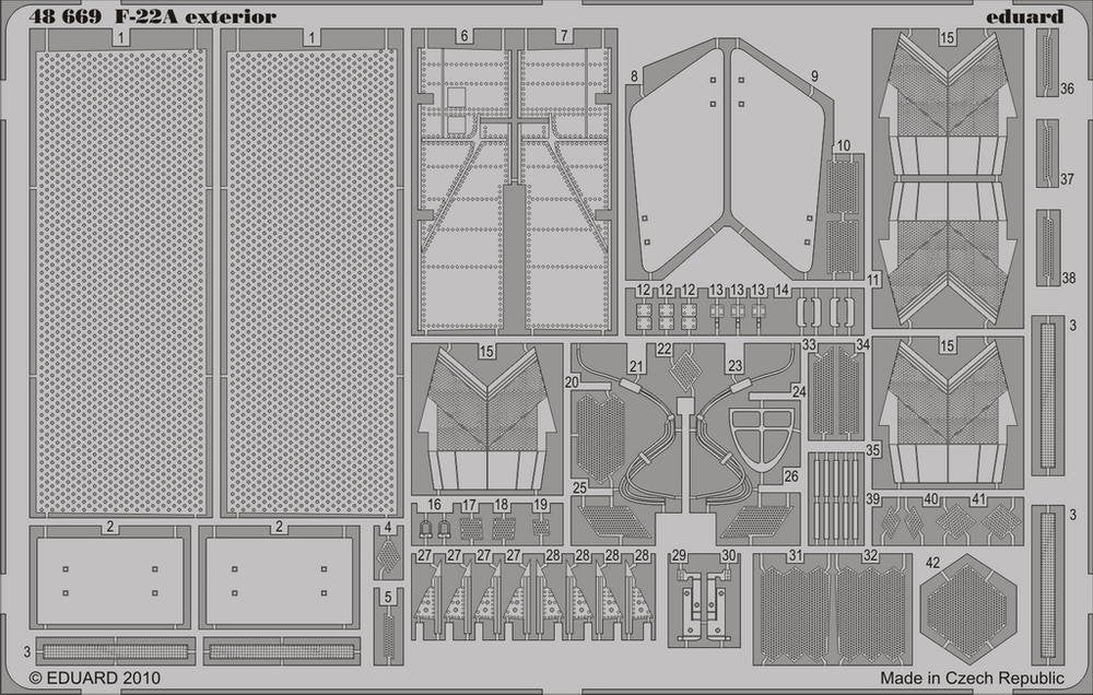 Eduard 48669 F-22A exterior 1/48 Hasegawa