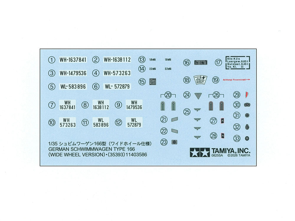 Tamiya 35393 German Schwimmwagen Type 166 Wide Wheel Version 1/35 – image 3
