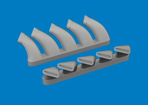 Eduard 672404 Mosquito exhaust stacks PRINT Tamiya 1/72