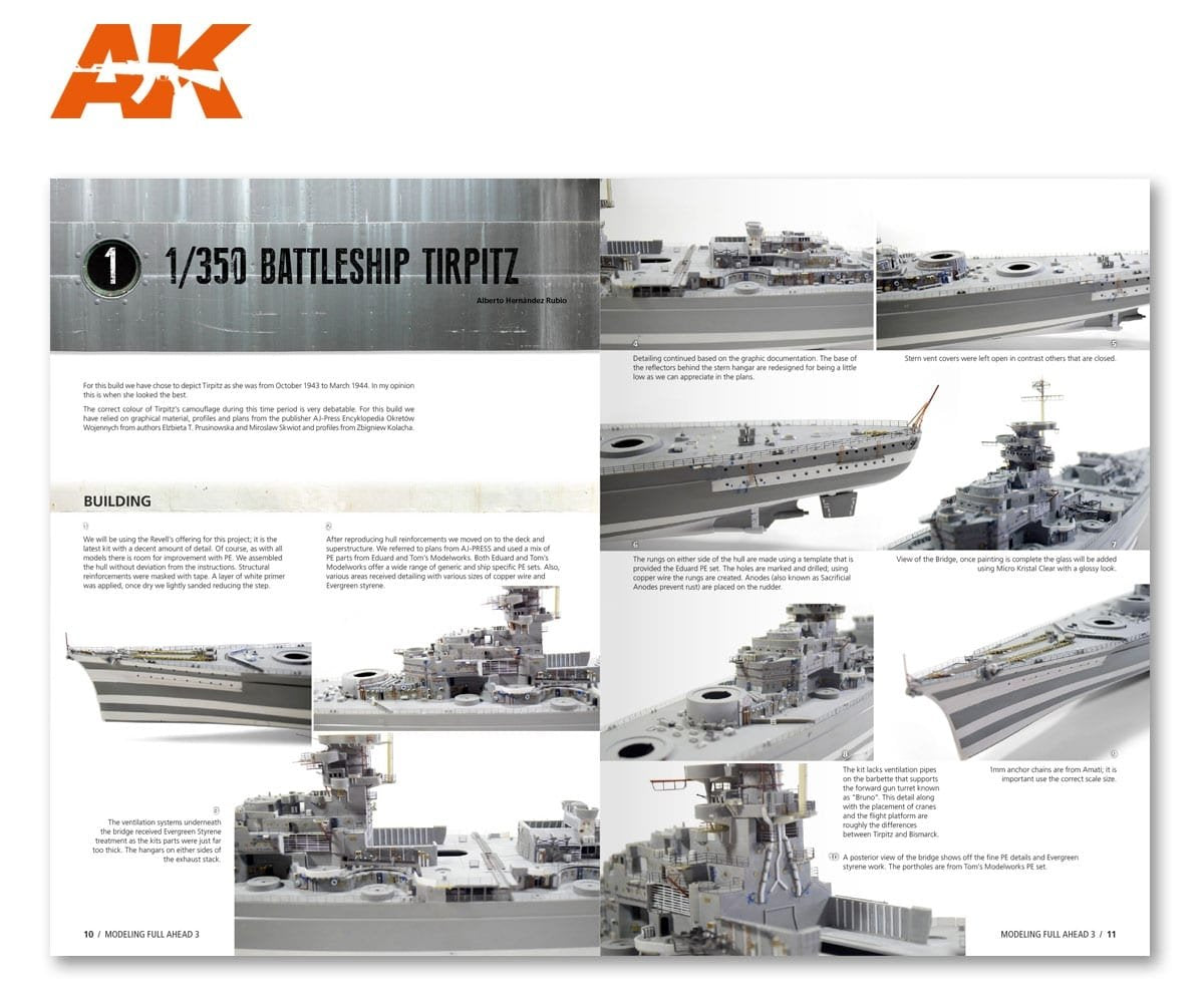 AK Interactive AK249 MODELLING FULL AHEAD 3: BISMARK &amp;amp; TIRPITZ (English) – Bild 3