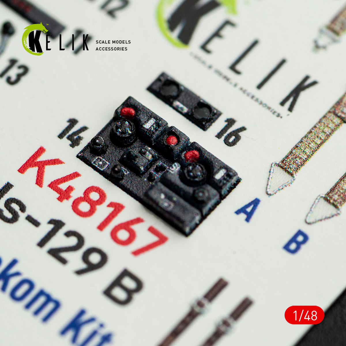 KELIK K48167 Hs-129 B - interior 3D decals for Takom kit 1/48 – zdjęcie 3