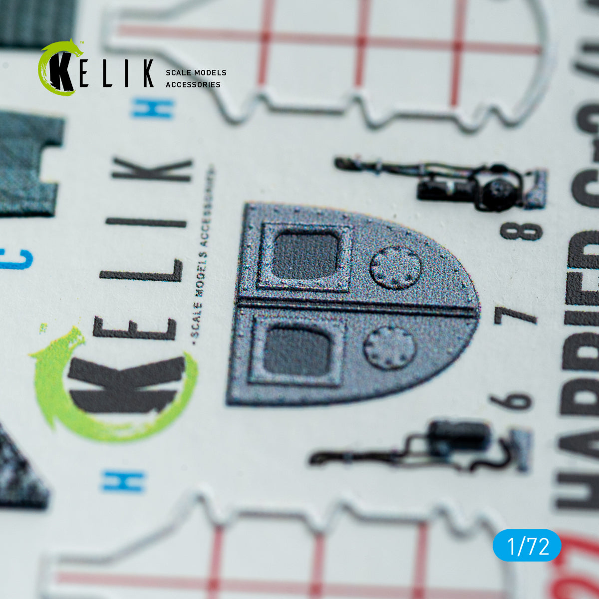 KELIK K72227 Harrier Gr3 (Late) - interior 3D decals for Italeri kit 1/72 – zdjęcie 6
