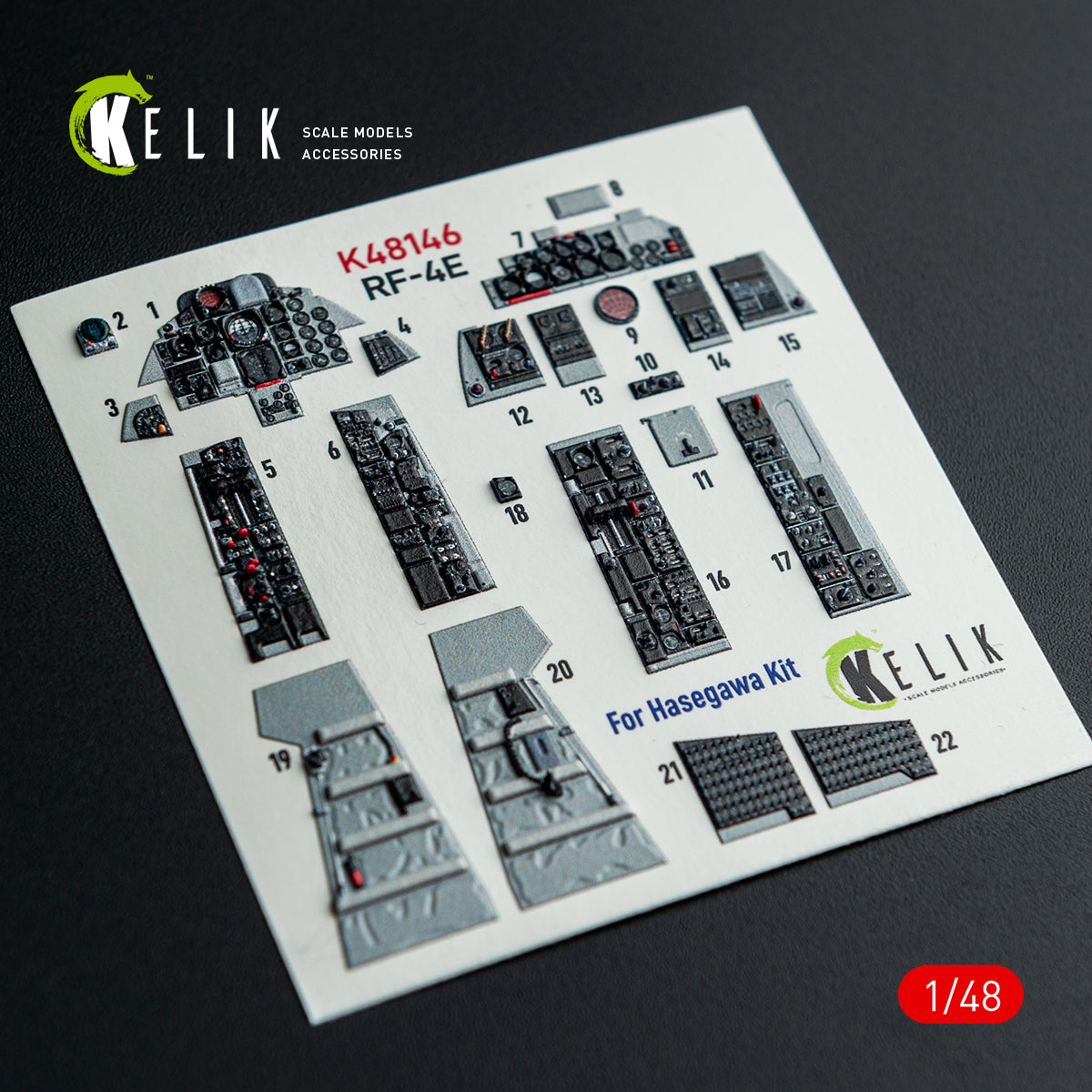 KELIK K48146 RF-4E - interior 3D decals for Hasegawa kit 1/48 – zdjęcie 9