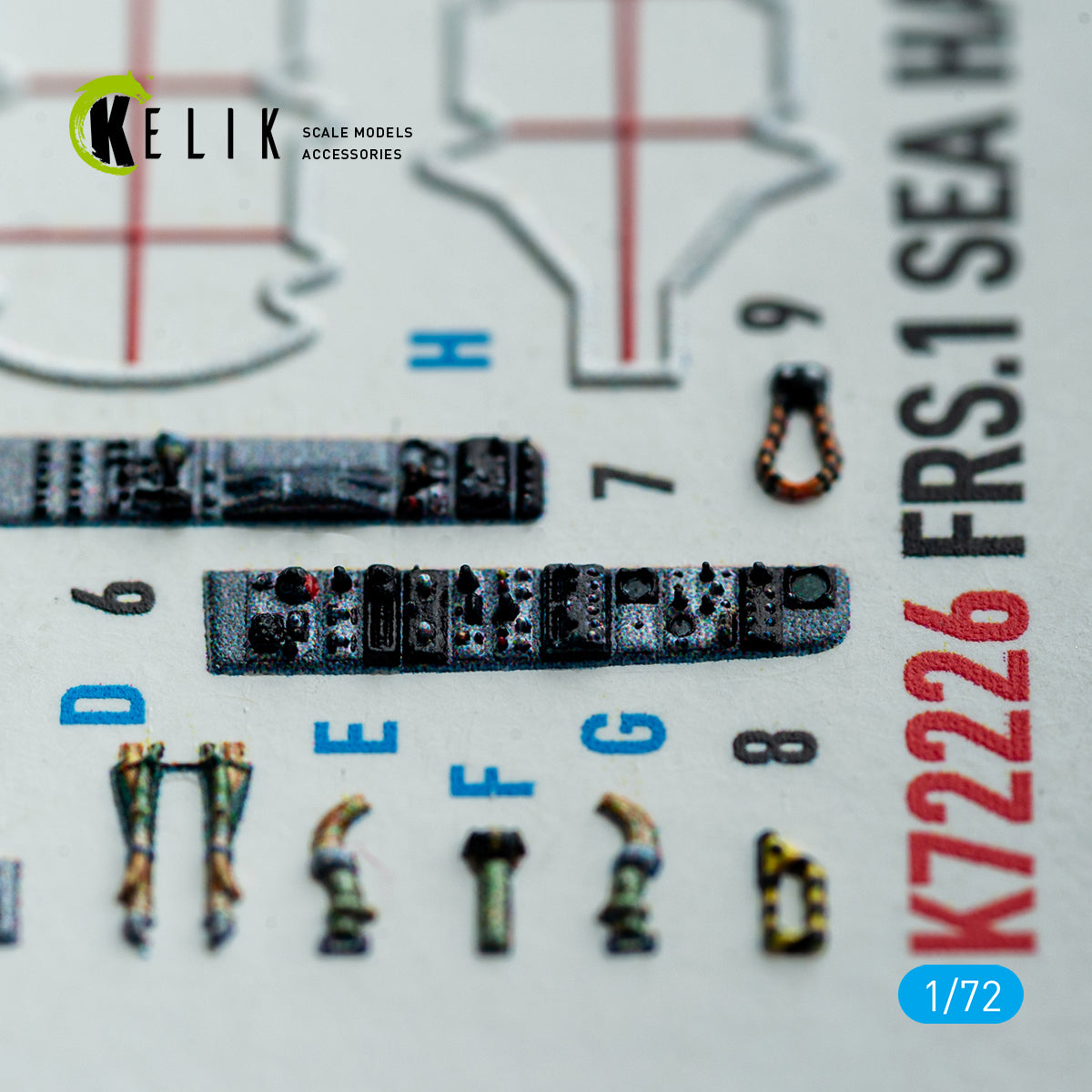 KELIK K72226 FRS.1 SEA Harrier - interior 3D decals for Italeri kit 1/72