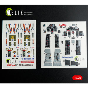KELIK K48146 RF-4E - interior 3D decals for Hasegawa kit 1/48