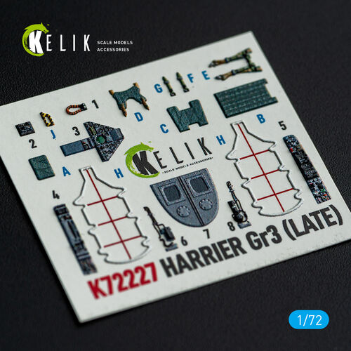 KELIK K72227 Harrier Gr3 (Late) - interior 3D decals for Italeri kit 1/72 – zdjęcie 9
