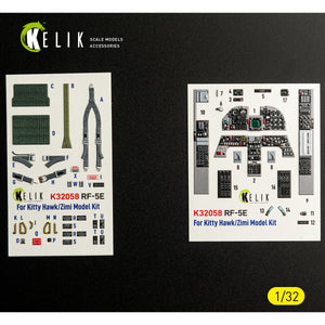 KELIK K32058 RF-5E - interior 3D decals for Kitty Hawk/Zimi models kit 1/32 – obrázek 2