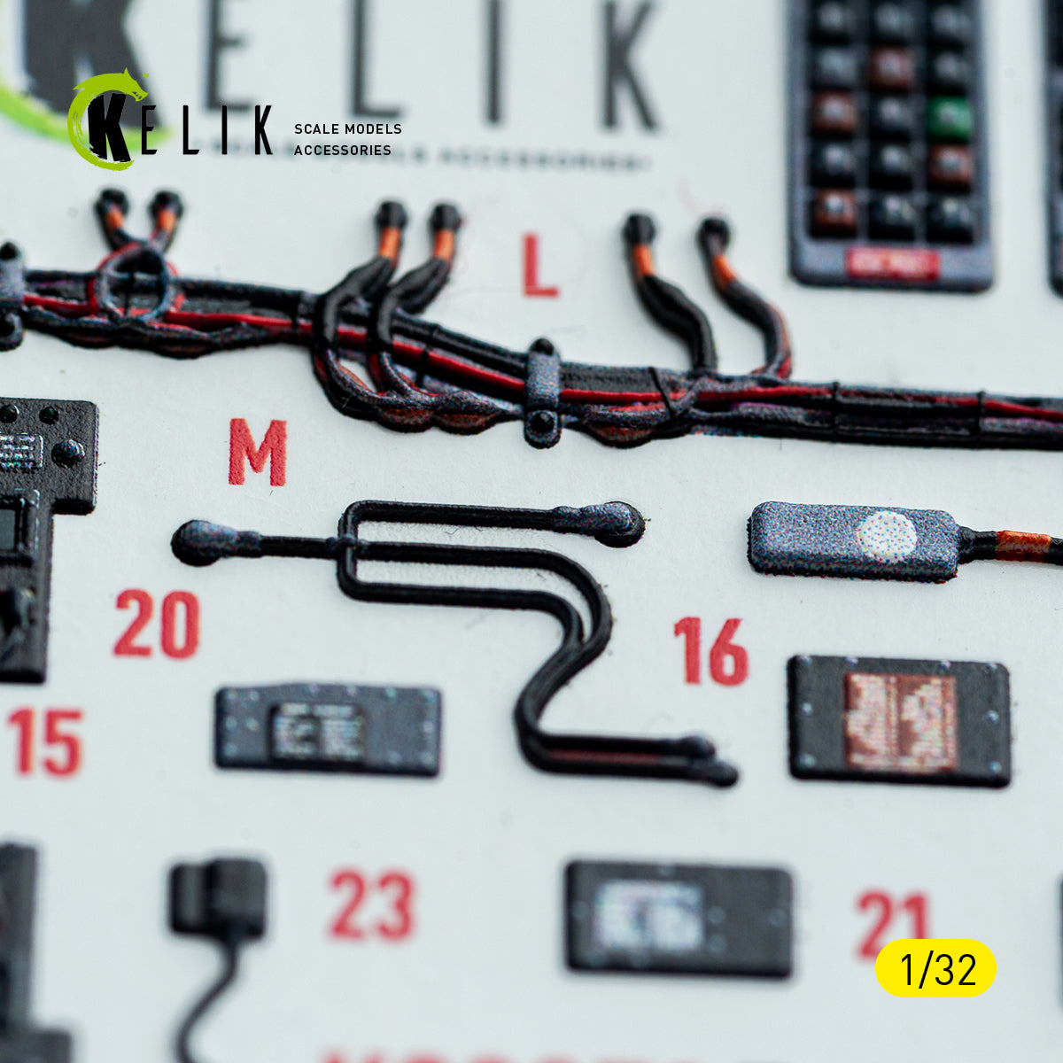 KELIK K32051 F-15C (early) - interior 30 decals for Tamiya kit 1/32 – zdjęcie 4
