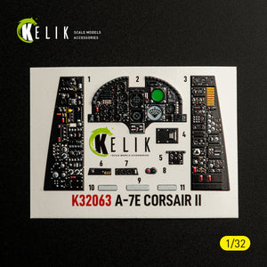 KELIK K32063 A-7E CORSAIR II - interior 3D decals for Trumpeter kit 1/32 – immagine 6