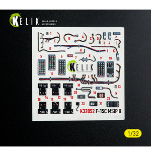 KELIK K32052 F-15C MSIP II - interior 3D decals for Tamiya kit 1/32 – image 10