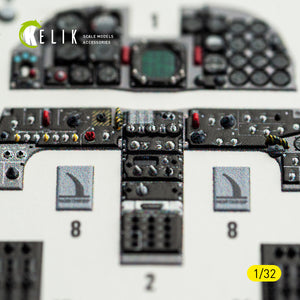 KELIK K32058 RF-5E - interior 3D decals for Kitty Hawk/Zimi models kit 1/32 – obrázek 4