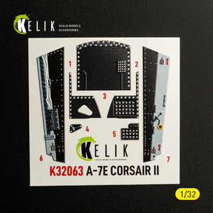KELIK K32063 A-7E CORSAIR II - interior 3D decals for Trumpeter kit 1/32 – immagine 7