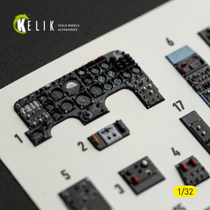 KELIK K32054 0V-10A/C Bronco - interior 3D decals for Kitty Hawk/Zimi models kit 1/32 – immagine 5