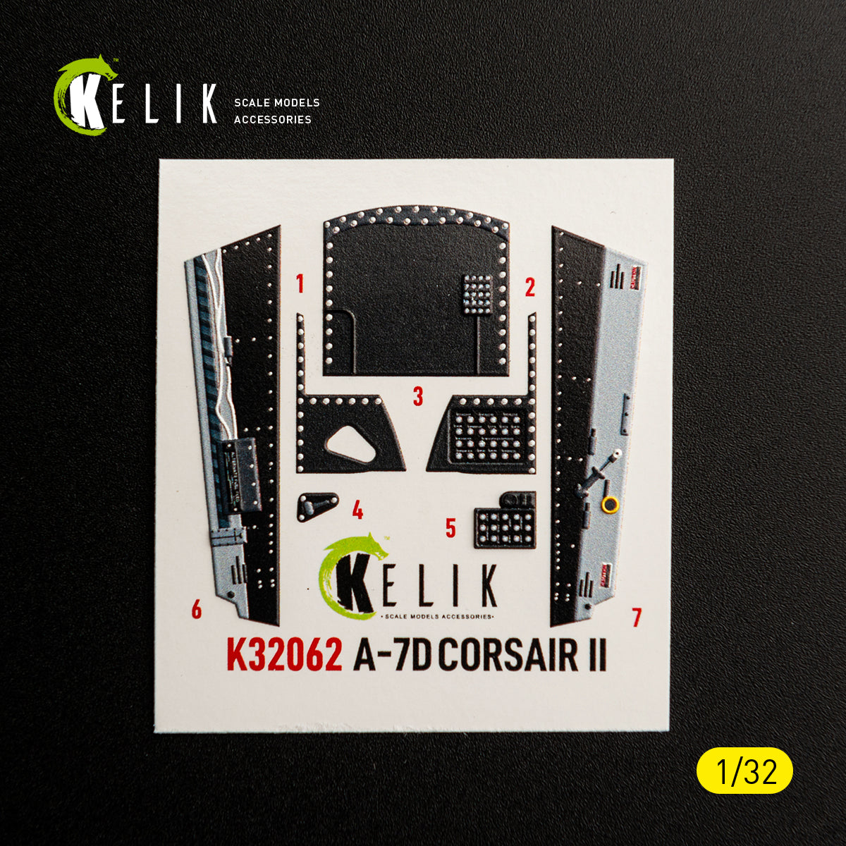 KELIK K32062 A-7D CORSAIR II - interior 30 decals for Trumpeter kit 1/32 – image 7